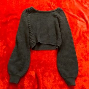 Turquoise Cropped Sweater